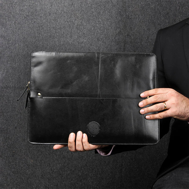 Dual Leather Laptop Sleeve
