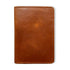 Brown leather wallet on a white background