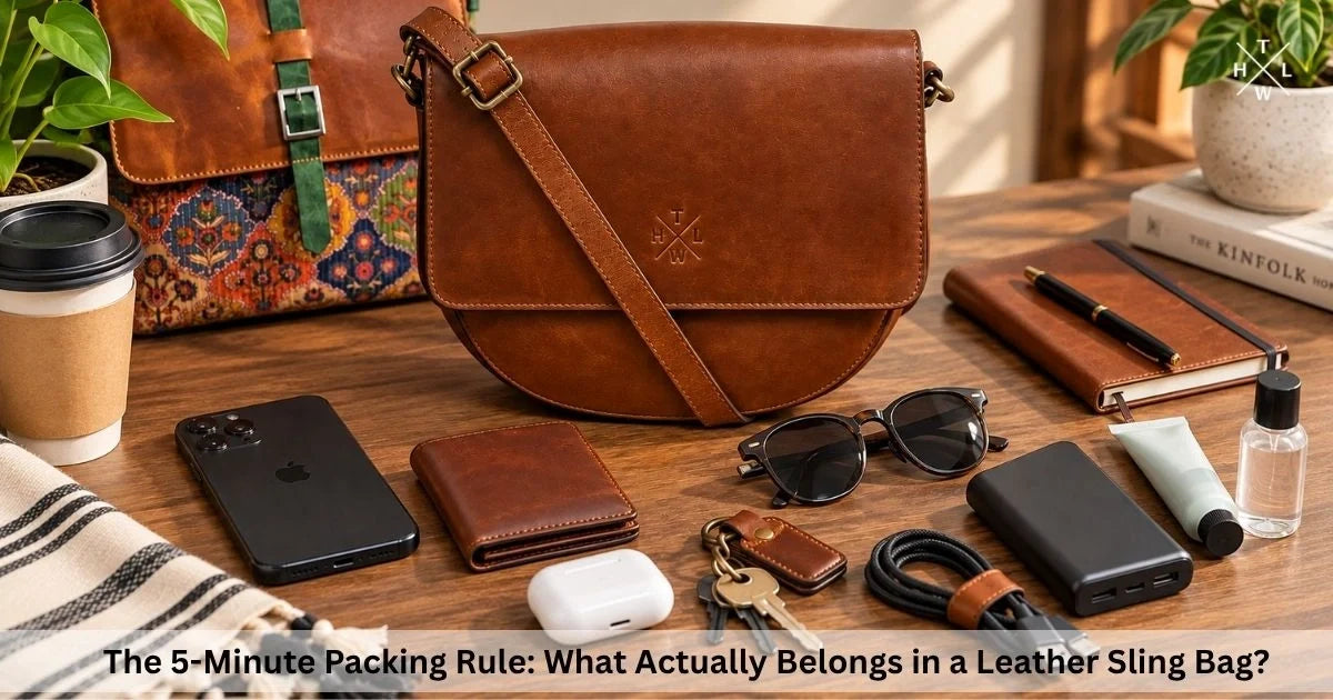 The 5-Minute Packing Rule: What Actually Belongs in a Leather Sling Bag?