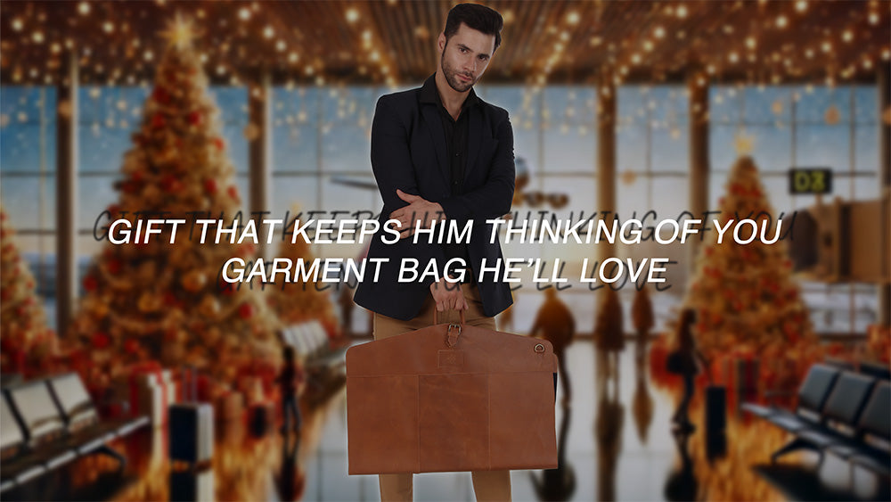 Gift That Keeps Him Thinking of You: The Leather Garment Bag He’ll Love