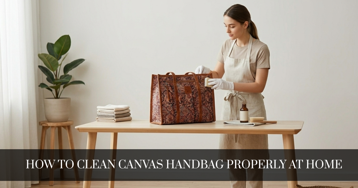 how to clean canvas handbag