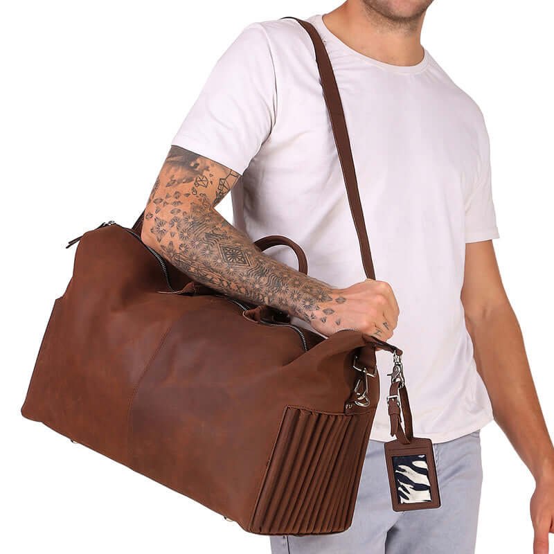 Leather Duffle Bags for Men &amp; Women
