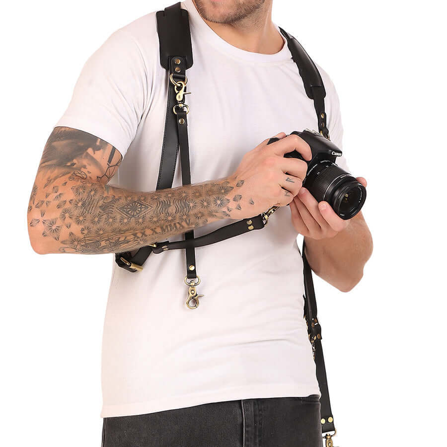 Leather Camera Harness for Wedding Photographers