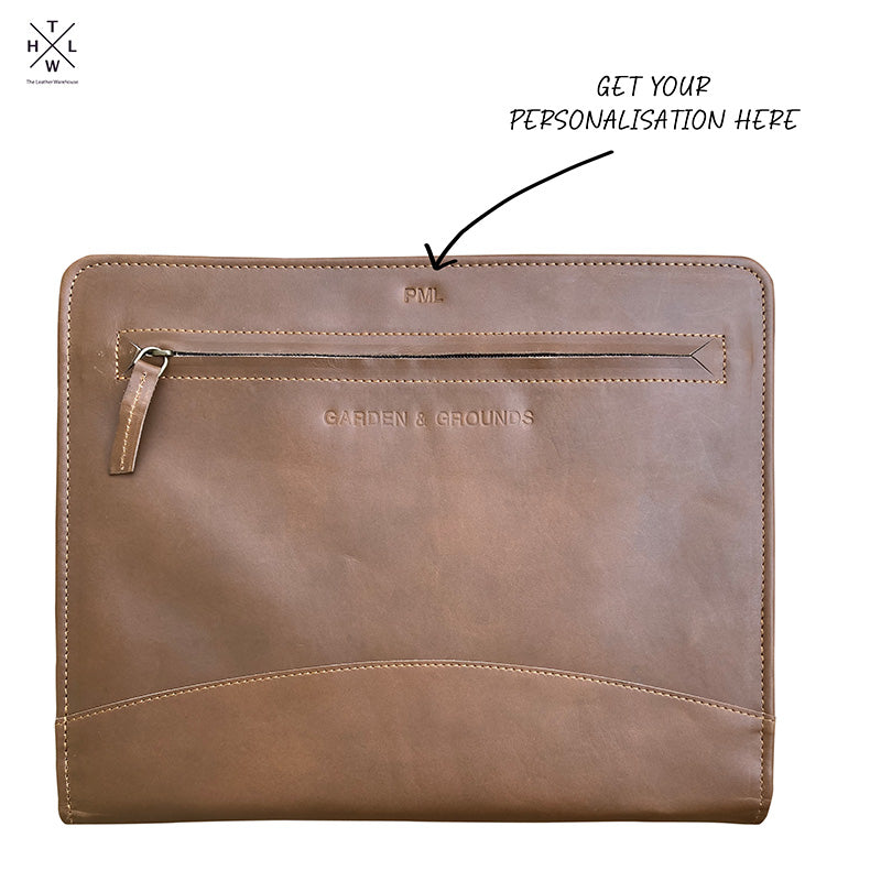 leather portfolio personalized