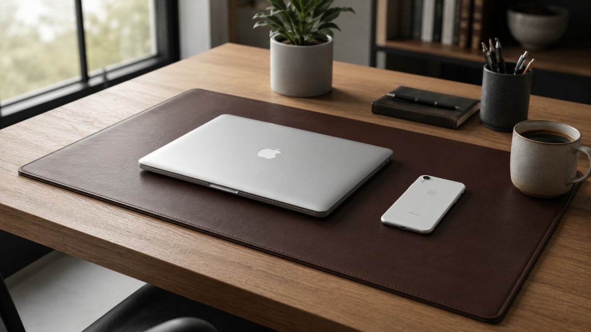 Premium leather desk mat