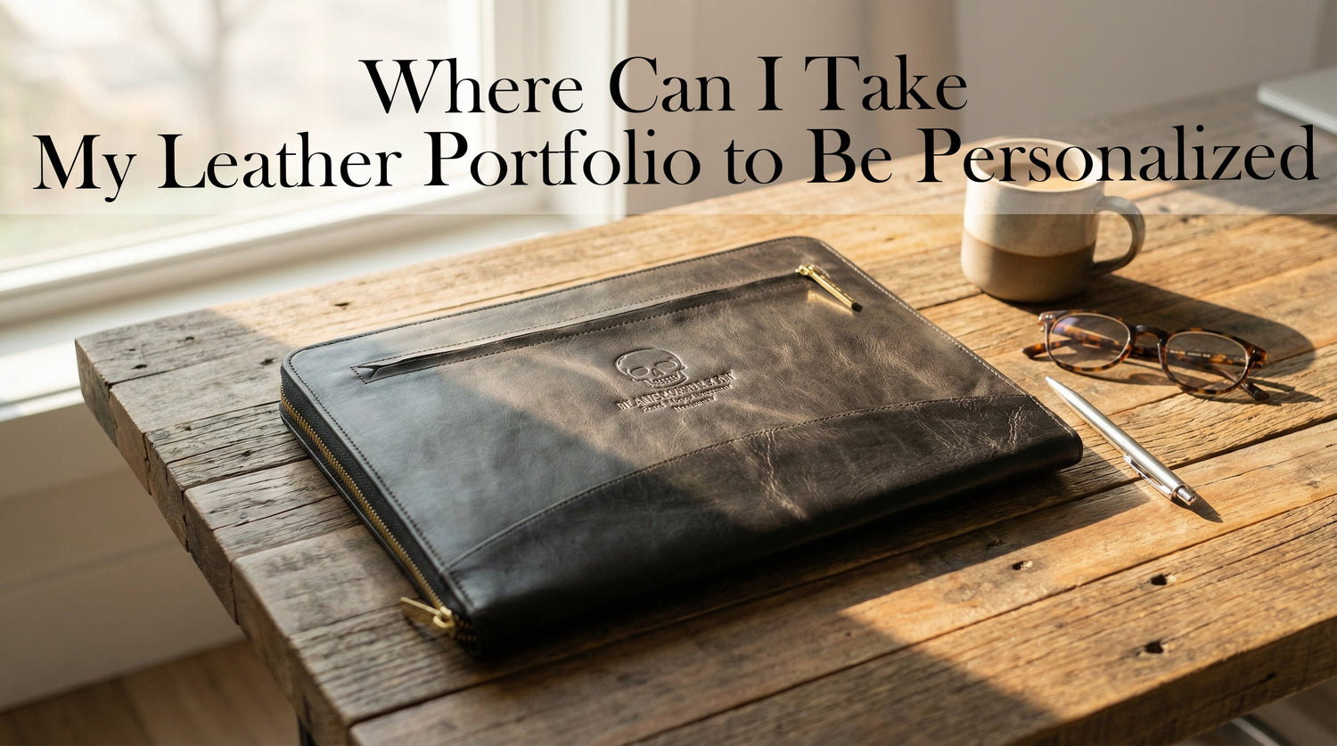 Custom Leather Portfolios for Men and Women