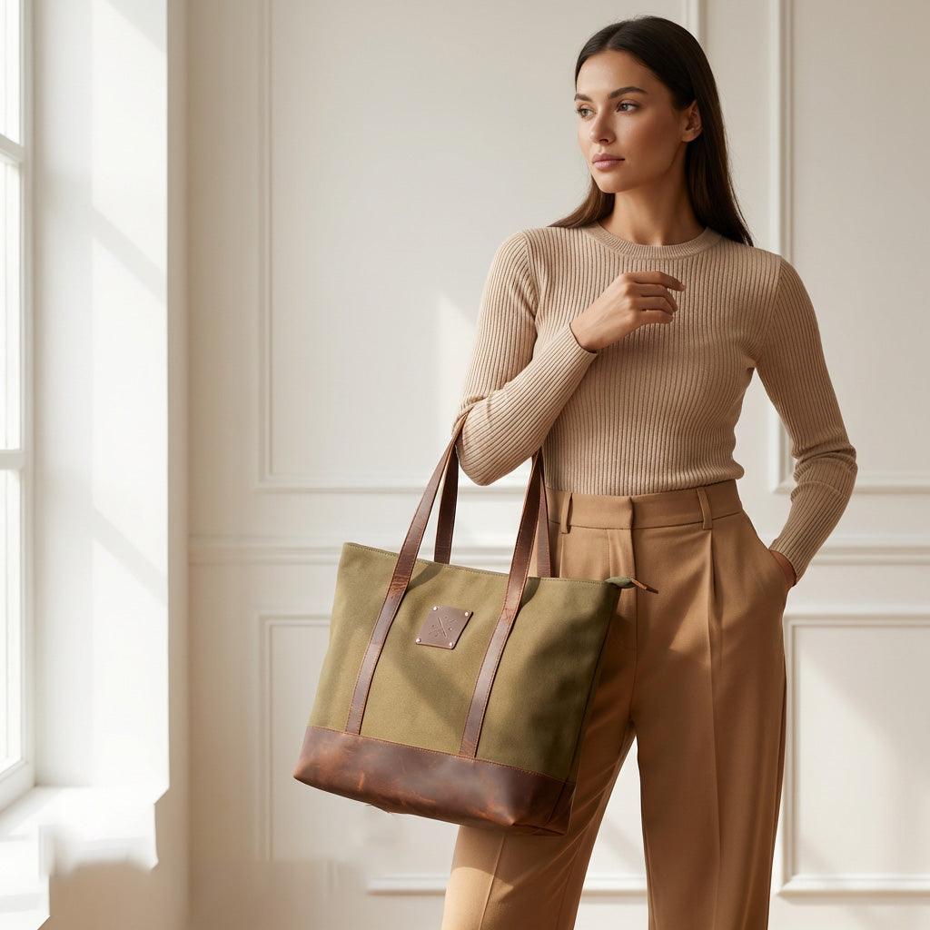 Tote Bag with Laptop Compartment