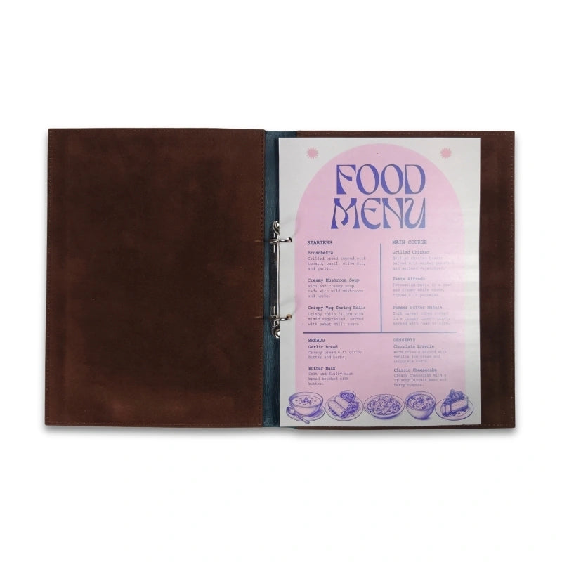 Restaurant Menu Covers Leather - Kalamkari Custom Menu Cover