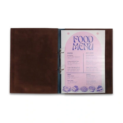 Restaurant Menu Covers Leather - Kalamkari Custom Menu Cover