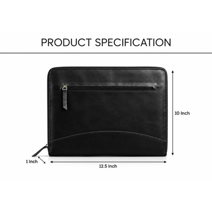 Black Leather A4 File Folder Paramount