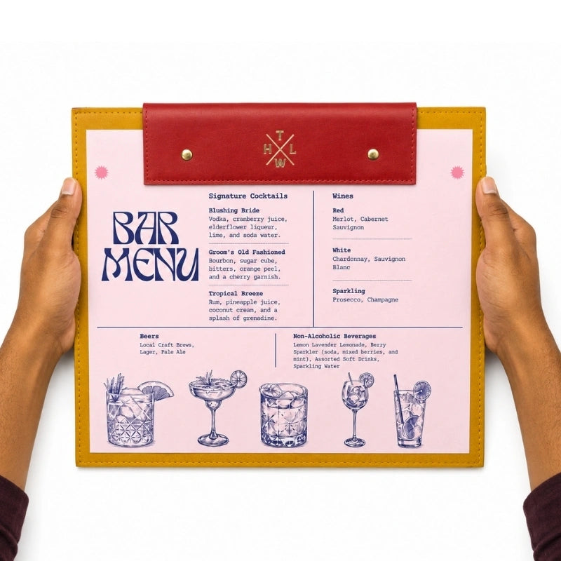 Two-Tone Menu Covers