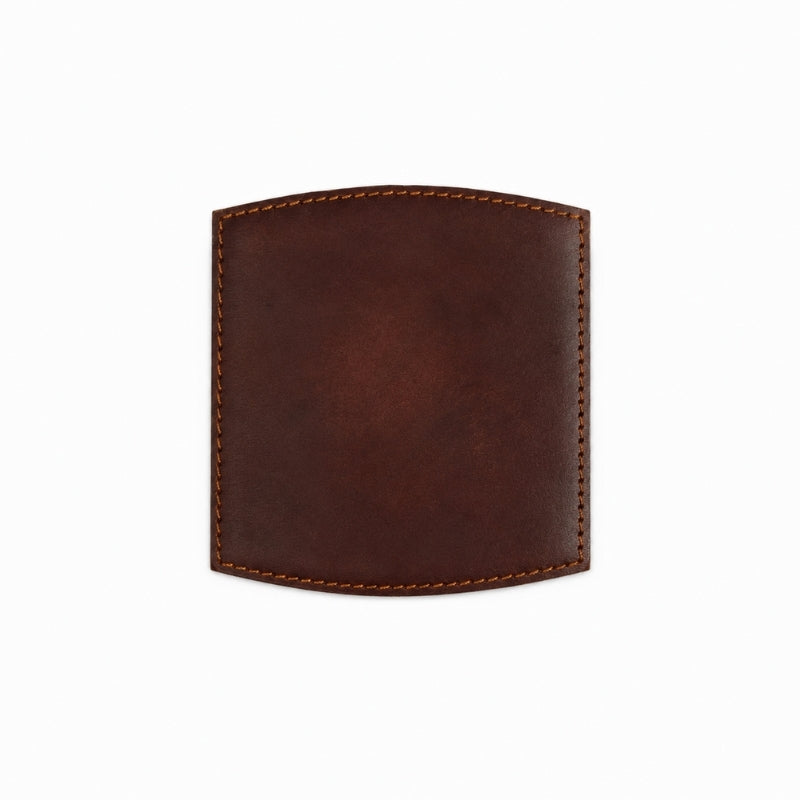 Whiskey Barrel Arch Leather Coaster