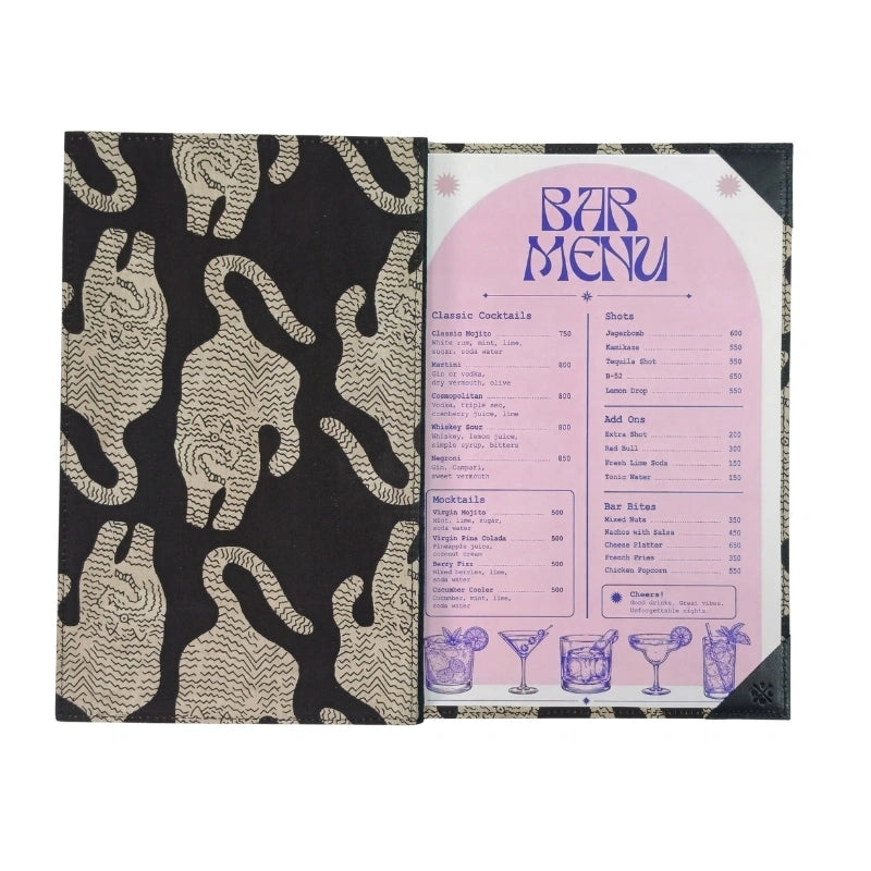 Leather Menu Holder for Cafe - Customized Menu Holder