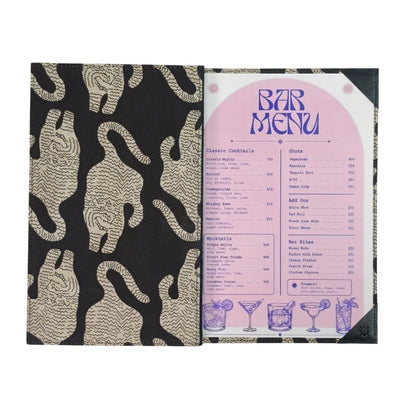 Leather Menu Holder for Cafe - Customized Menu Holder