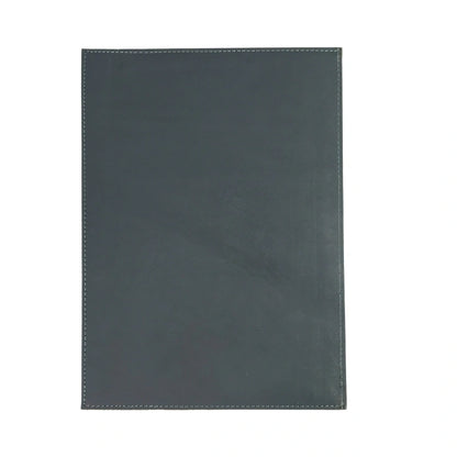 Custom Leather Menu Covers with Fabric Accent