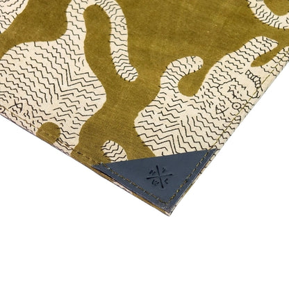 Custom Leather Menu Covers with Fabric Accent