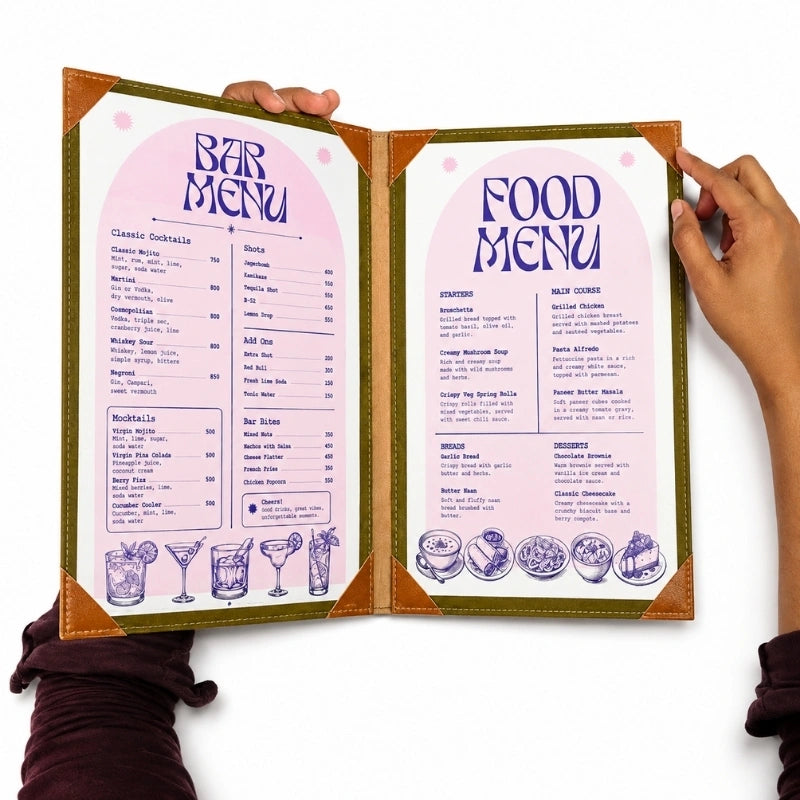 Custom Menu Holder for Restaurants