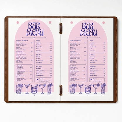 Classic Leather Menu Cover