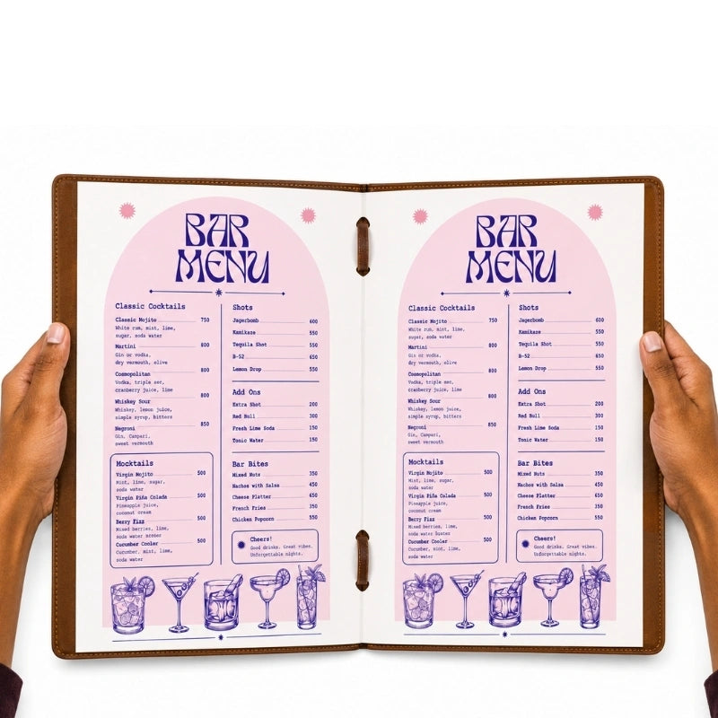 Classic Leather Menu Cover