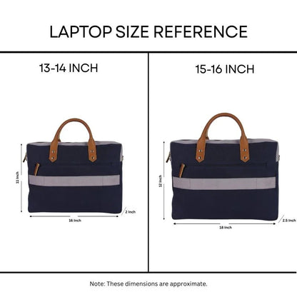 Urban Navy Canvas Messenger Bag