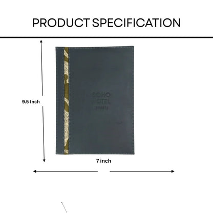 Custom Leather Menu Covers with Fabric Accent