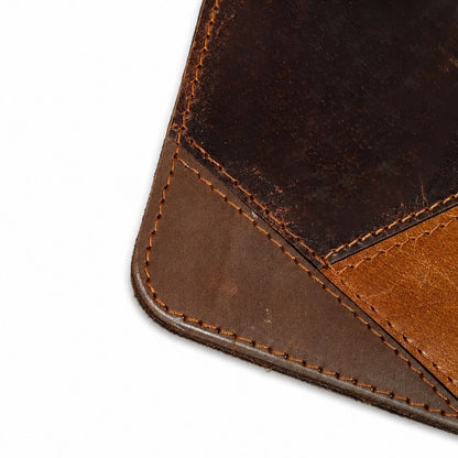 Geometric Blend Leather Coaster