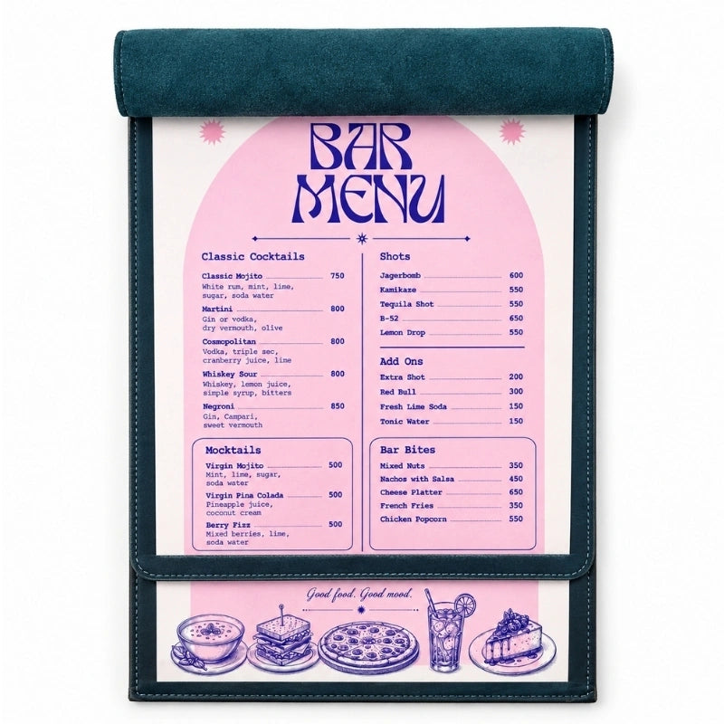 Leather Menu Holder for Restaurants - Customized Menu Holder