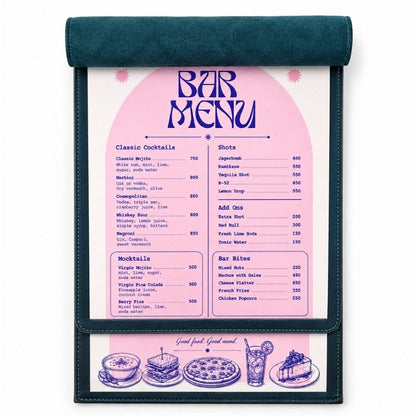 Leather Menu Holder for Restaurants - Customized Menu Holder