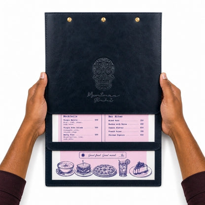 Leather Menu Holder for Restaurants - Customized Menu Holder