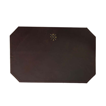 brown leather placemat 