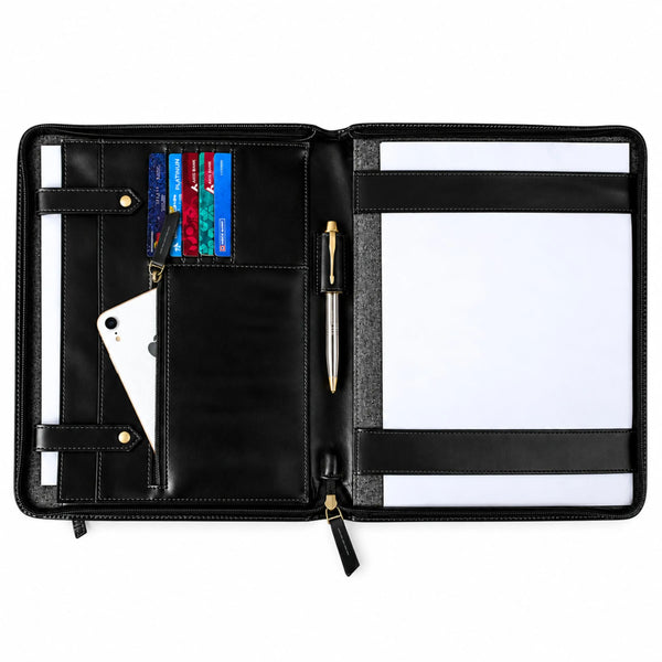 A4 Zip Folder Black