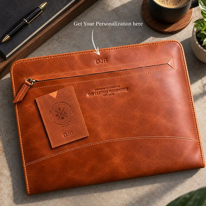 Black Leather A4 File Folder Paramount