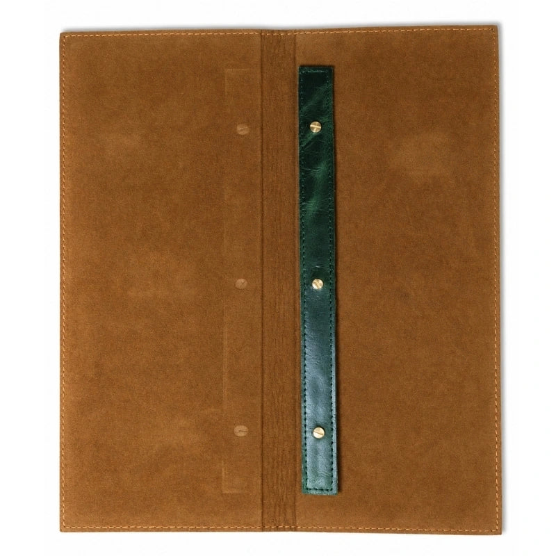 Premium Green Leather Restaurant Menu Cover