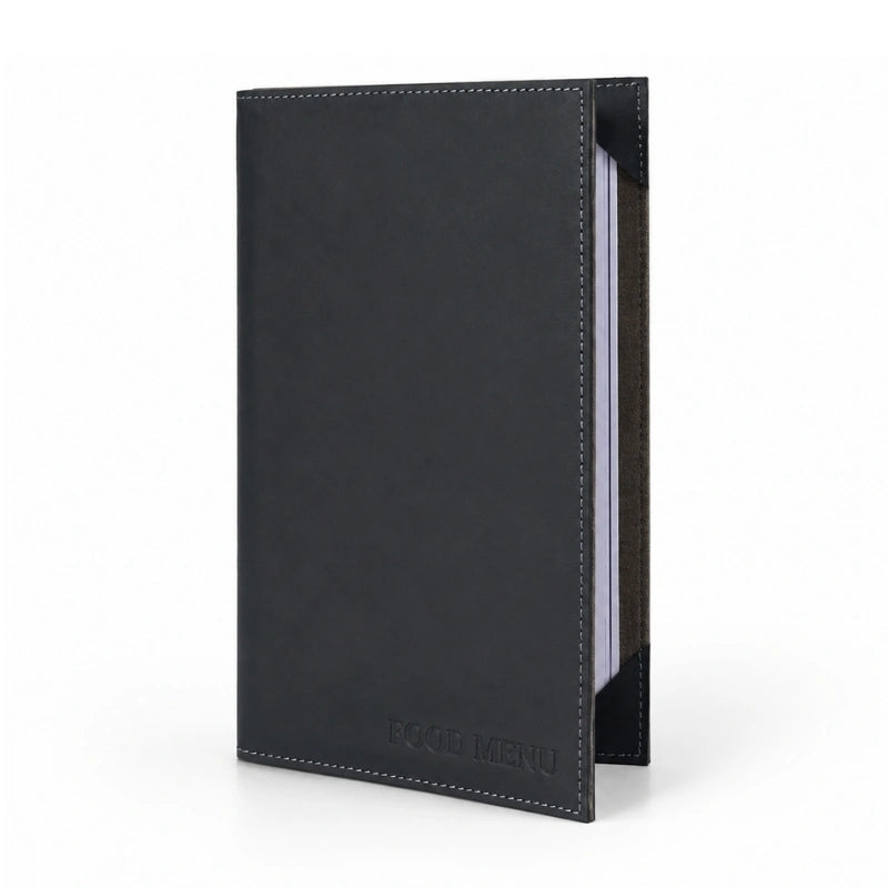 Menu Covers Leather - Customized Dark Slate Menu Cover