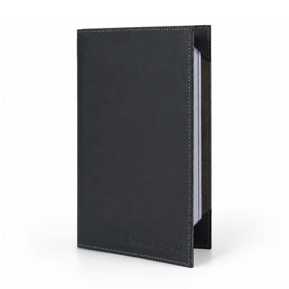 Menu Covers Leather - Customized Dark Slate Menu Cover