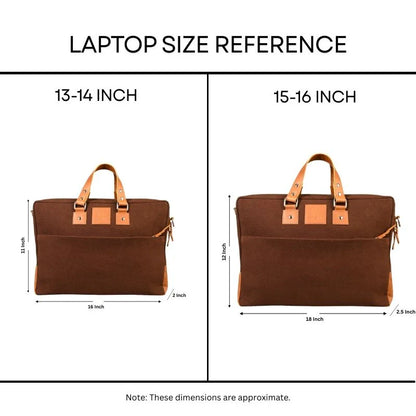 Breeze Brown Canvas Laptop Bag