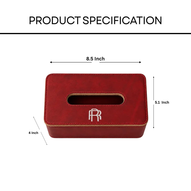 Luxury Red Leather Tissue Boxes