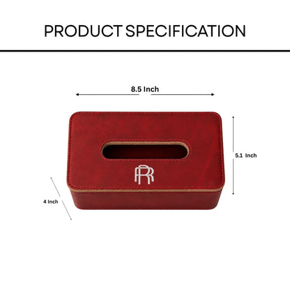 Luxury Red Leather Tissue Boxes