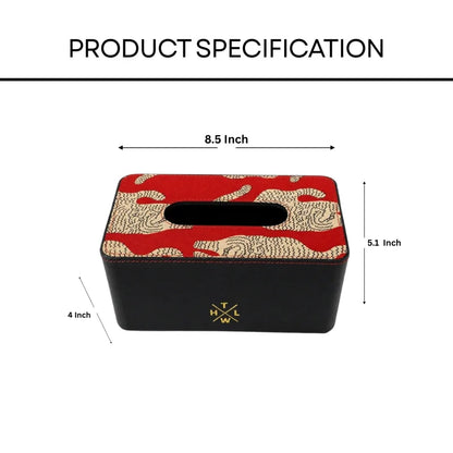 Handcrafted Leather Tissue Box Holder