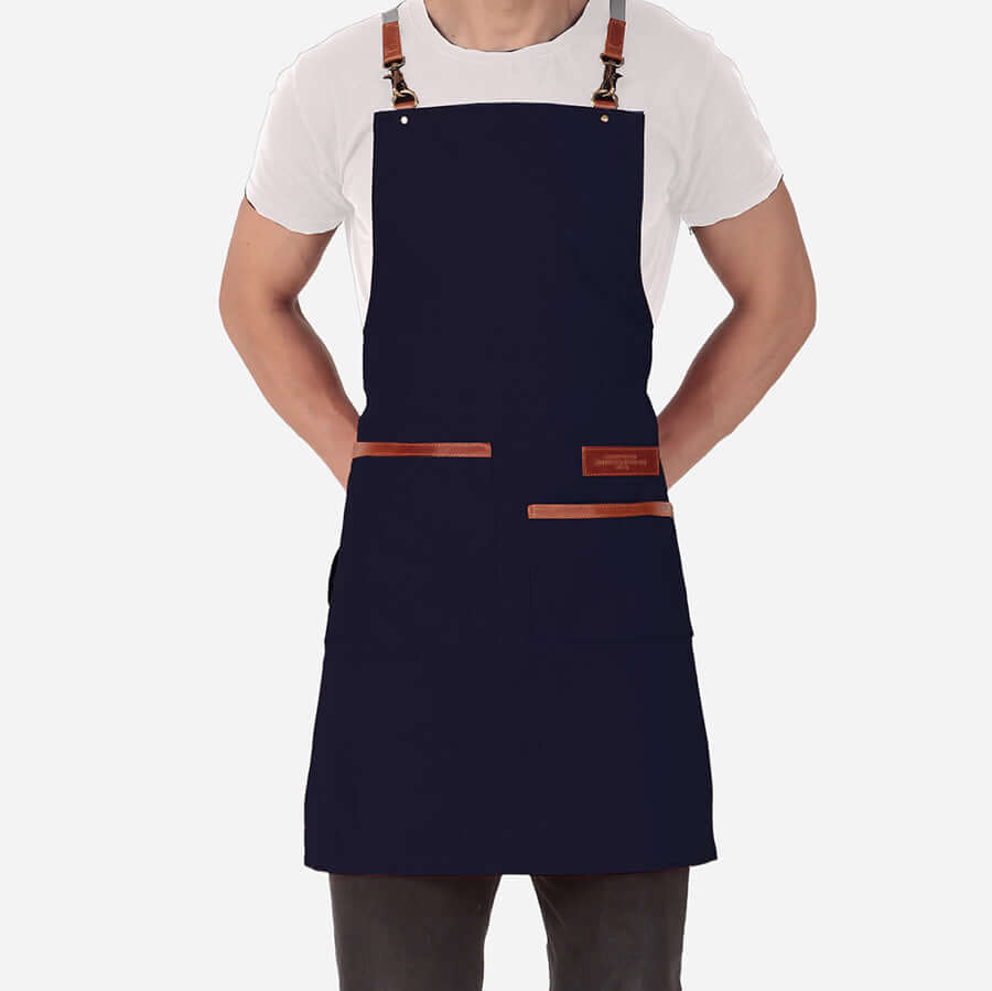 2 pocket blue apron 