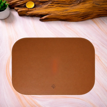 Black Leather Placemats for Table