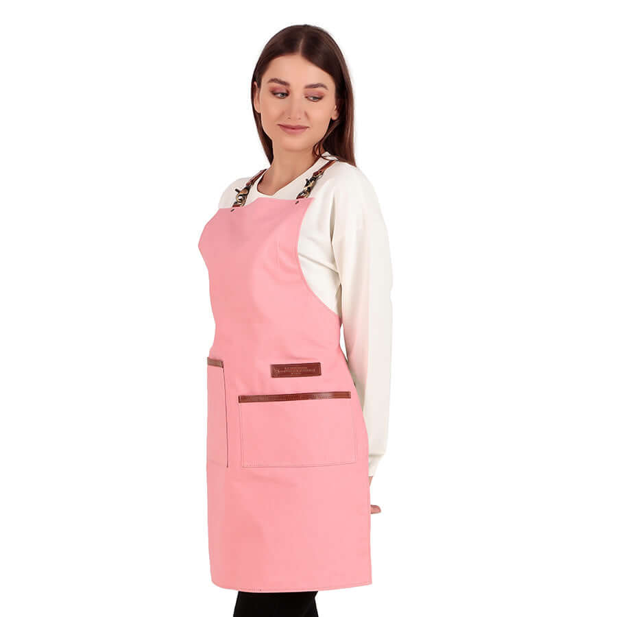 pink apron for women ladies girls best kitchen chef apron leather warehouses in USA