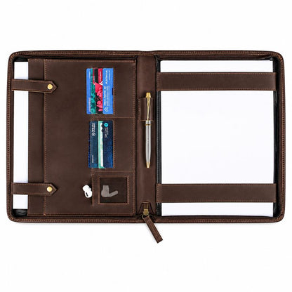 Chocolate Brown Leather Paramount Folder (Large Size)