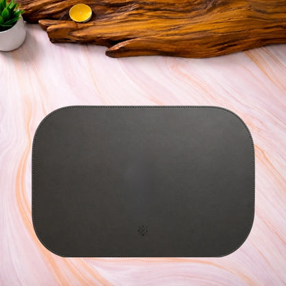Black Leather Placemats for Table