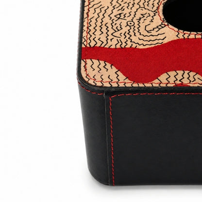 Handcrafted Leather Tissue Box Holder