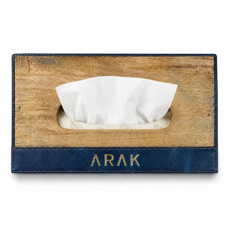 Personalized Leather Tissue Holders