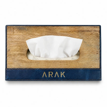 Personalized Leather Tissue Holders
