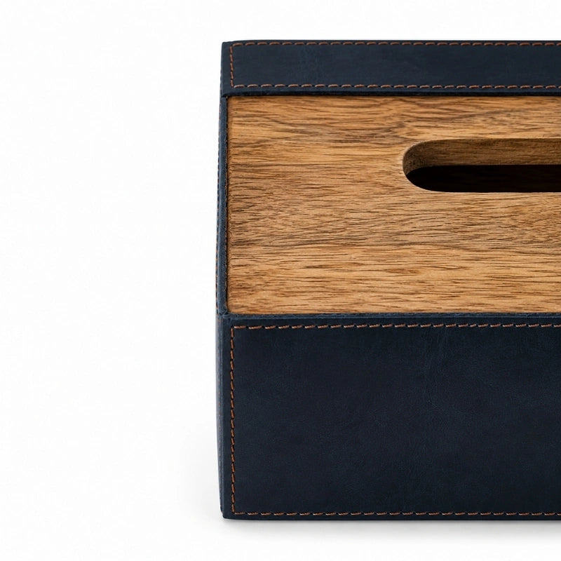 Personalized Leather Tissue Holders