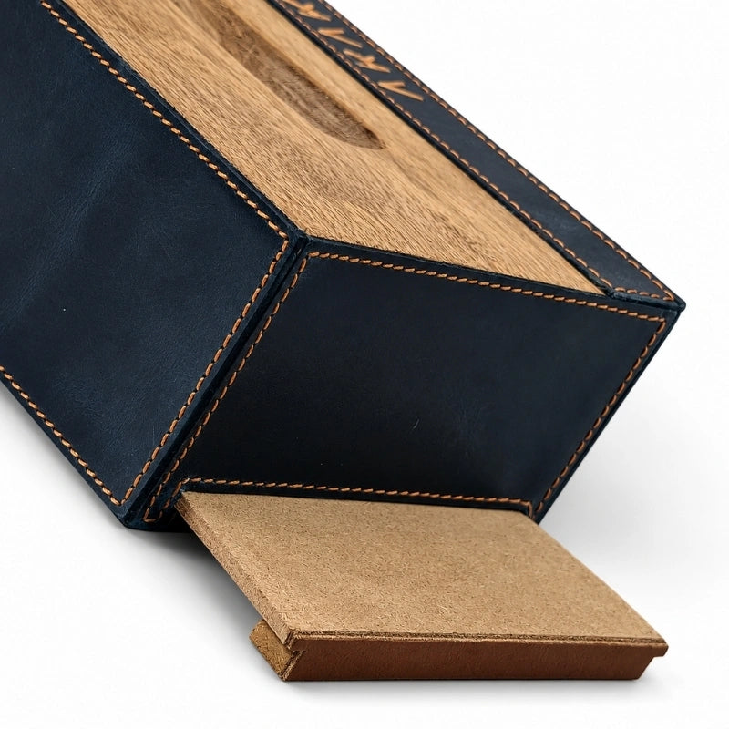 Personalized Leather Tissue Holders