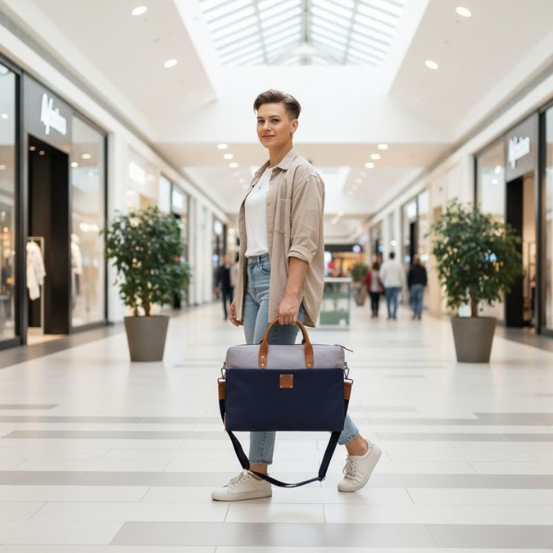 Urban Navy Canvas Messenger Bag